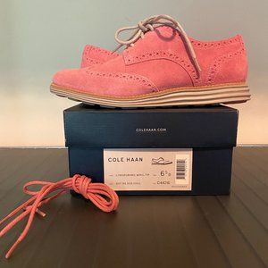 Cole Haan LunarGrand Wing Tip Pink Size 6.5